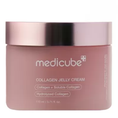 Frasco rosa de creme Medicube Collagen Jelly