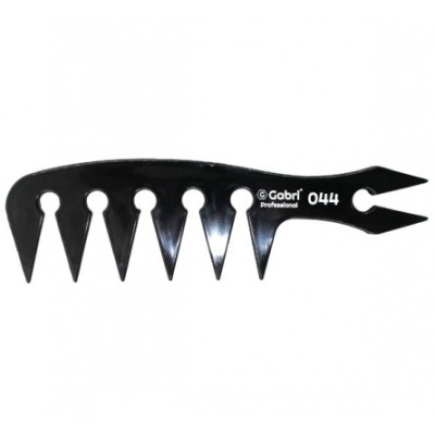 Pente preto para cabelo curto com texto branco