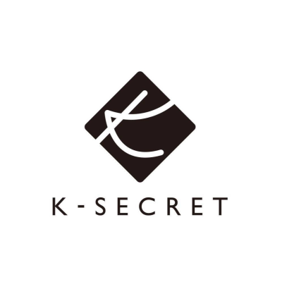 Logótipo K-SECRET com letra K branca sobre losango preto e texto K-SECRET em preto