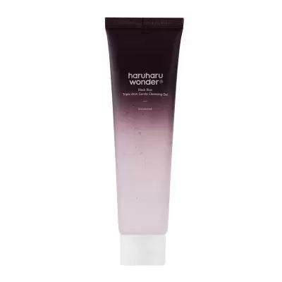 Tubo roxo degradê de gel de limpeza facial Haruharu Wonder com tampa branca