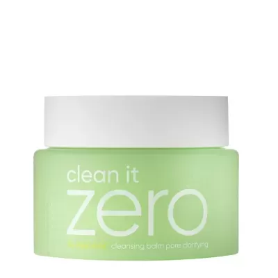 Bálsamo de limpeza facial clean it zero em embalagem verde com tampa branca
