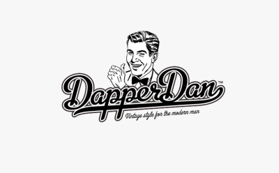 Logótipo Dapper Dan com homem vintage e texto