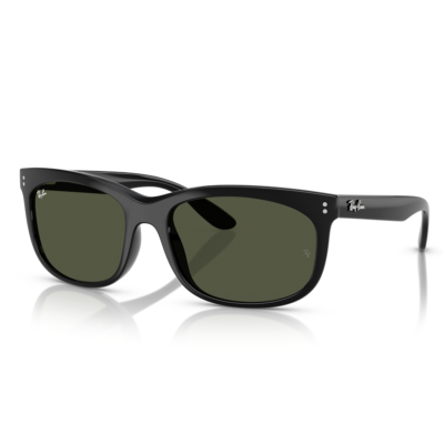 Óculos de sol Ray-Ban com armação preta e lentes verdes escuras