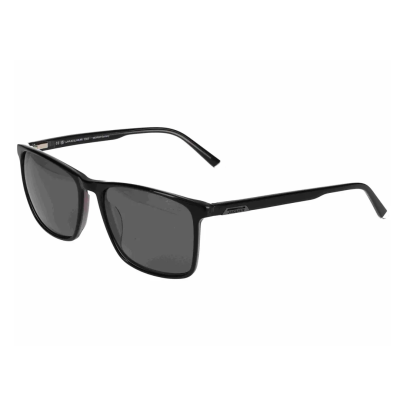 Óculos de sol masculinos Jaguar com armação preta e lentes cinzentas