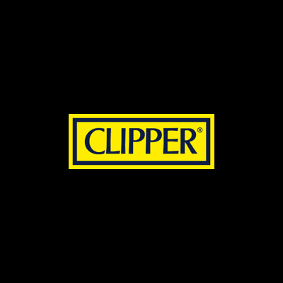 Logo CLIPPER em fundo amarelo com texto azul