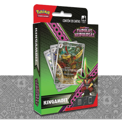 Embalagem do jogo de cartas Pokémon Kingambit da coleção Fábulas Nebulosas