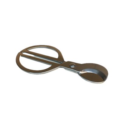 Tesoura metálica redonda com lâminas curtas