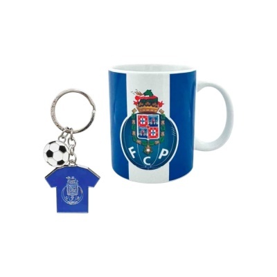 Conjunto com caneca e porta-chaves do FC Porto
