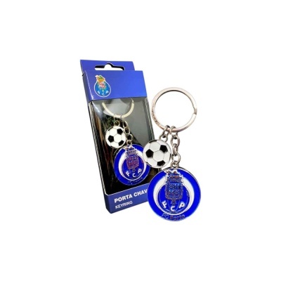 Porta-chaves FC Porto com bola de futebol e emblema azul embalado