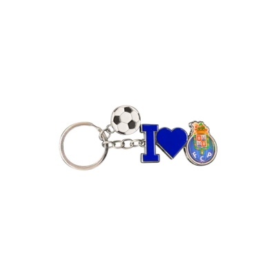Porta-chaves FC Porto com bola de futebol e emblema azul