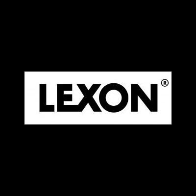 Logotipo da marca LEXON em preto sobre fundo branco