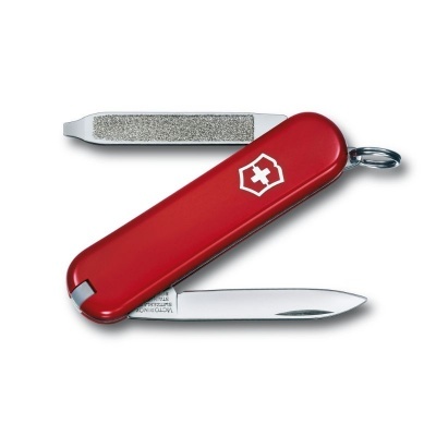 Canivete suíço vermelho com lâmina e lima