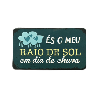 Placa decorativa texto 