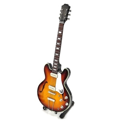 Guitarra elétrica semi-hollow sunburst castanho e laranja