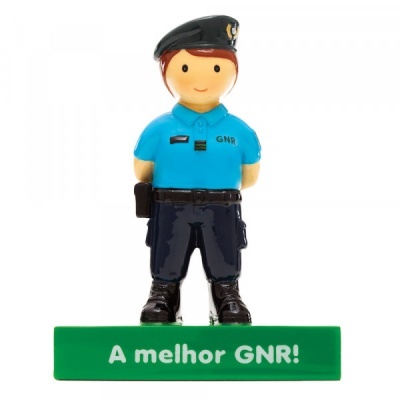Estatueta de polícia GNR com base verde 'A melhor GNR!'