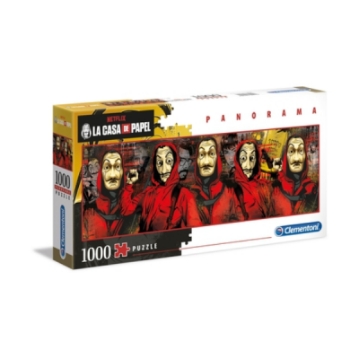 Caixa de puzzle La Casa de Papel 1000 peças com personagens em fatos vermelhos