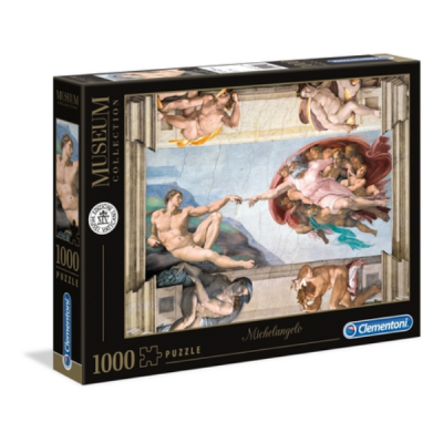 Puzzle 1000 peças Clementoni Michelangelo obra A Criação de Adão Capela Sistina