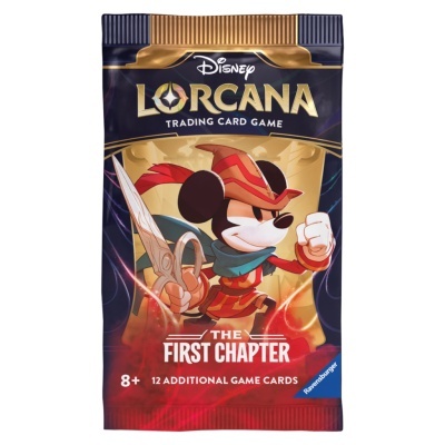 Pacote de cartas Disney Lorcana com personagem Mickey Mouse aventureiro
