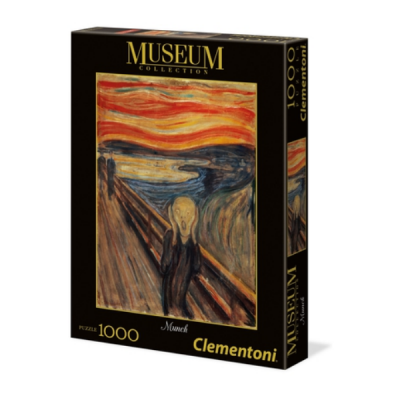 Quebra-cabeças Museum Collection 1000 peças Clementoni com imagem 'O Grito' de Munch