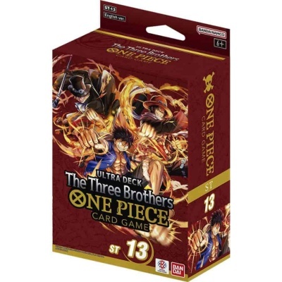 Pack vermelho do jogo de cartas One Piece Ultra Deck The Three Brothers