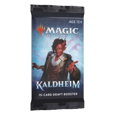 Pacote de cartas Magic The Gathering Kaldheim com personagem demoníaco