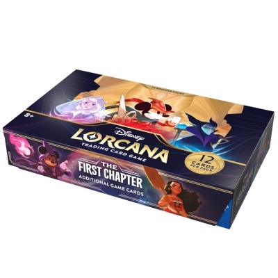 Caixa do jogo Disney Lorcana The First Chapter com 12 cartas