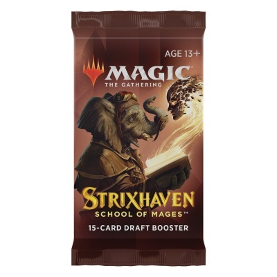 Embalagem de booster de cartas Strixhaven School of Mages de Magic: The Gathering