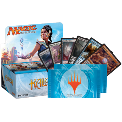 Caixa de booster e cartas Magic The Gathering com pacotes BUY-A-BOX