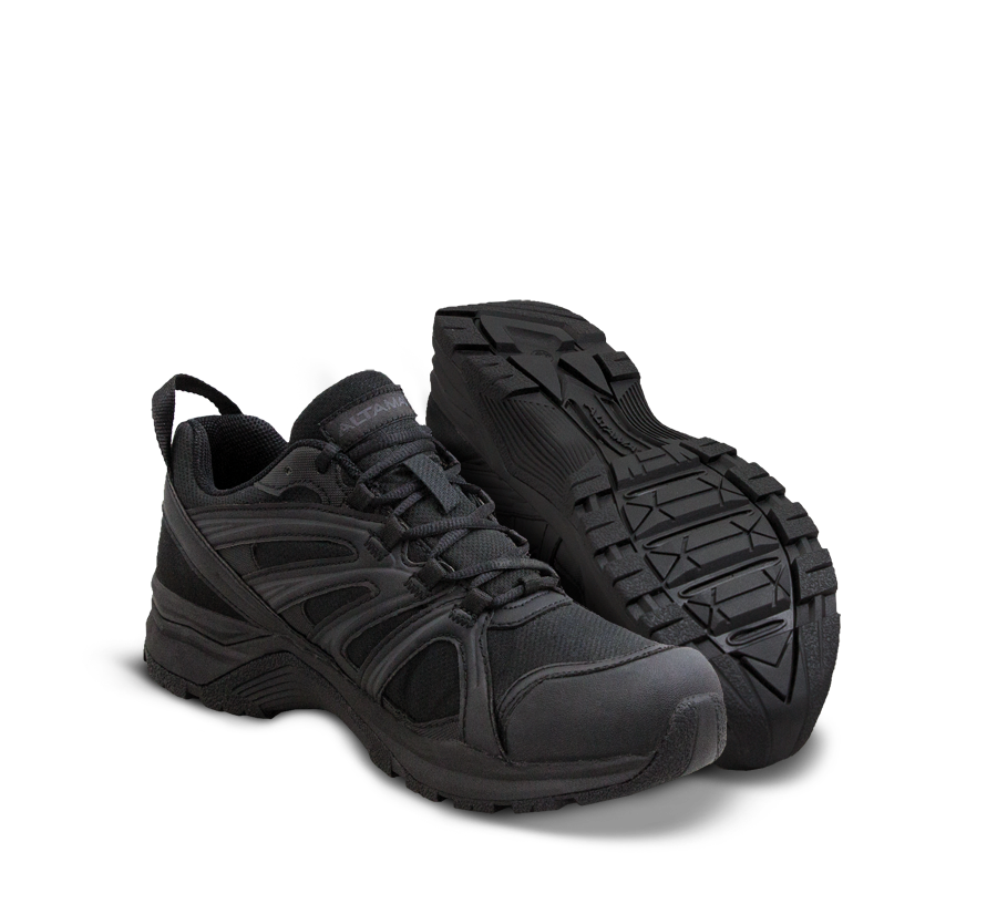 Altama Aboottabad Trail Low - Black Sapatilhas desportivas pretas com sola robusta e atacadores