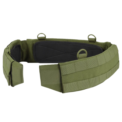 Cinto tático verde musgo com acolchoamento preto