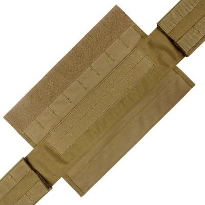 Cinta bege de tecido com fecho de velcro e costuras reforçadas