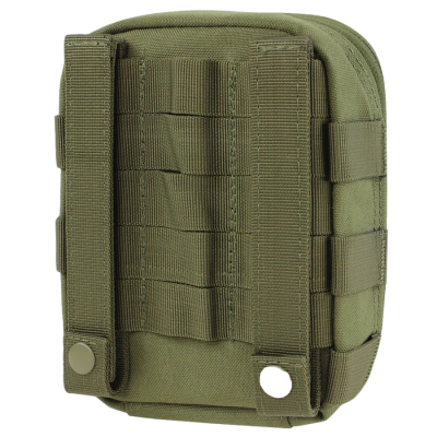 Bolsa tática verde oliva com presilhas e zíper