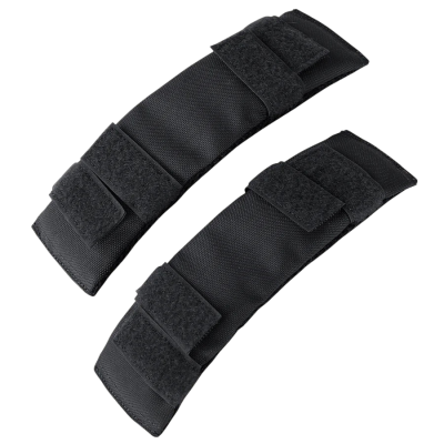 Suportes pretos com fechos de velcro em material têxtil