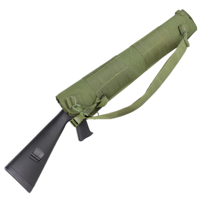 Mala de transporte verde para arma longa com alça ajustável
