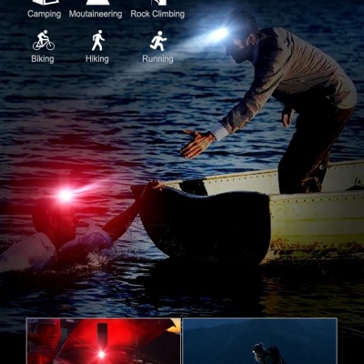 Lanternas LED com luz vermelha e branca para actividades ao ar livre