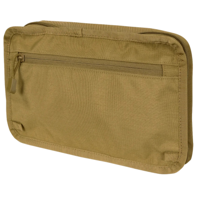 Bolsa retangular bege com fecho de correr frontal