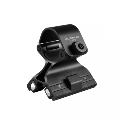 Suporte de montagem preto KLARUS FM2 em fundo branco