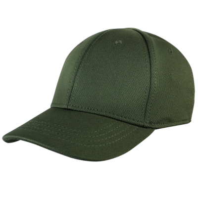 Boné verde-escuro em tecido com pala curva