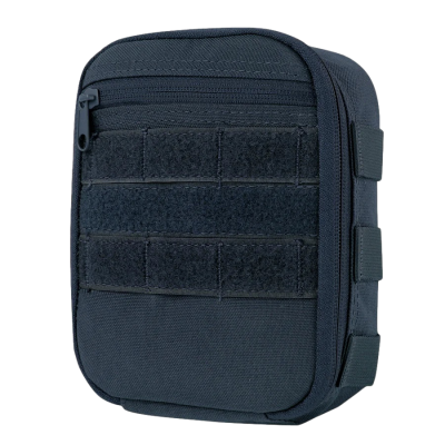 Bolsa tática pequena preta com fecho de correr e velcro