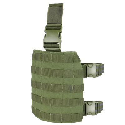 Bolsa tática verde oliva com fivelas e sistema MOLLE