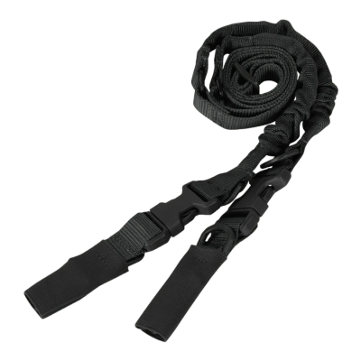 Cinta elástica preta com fechos de encaixe em plástico