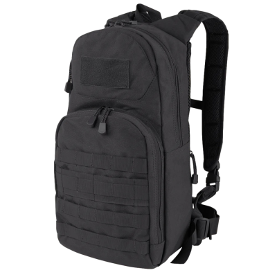 Mochila preta tática com múltiplos compartimentos e alças ajustáveis