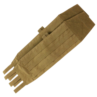 Coluna de bolsos modulares castanho claro com velcro e tiras para fixação