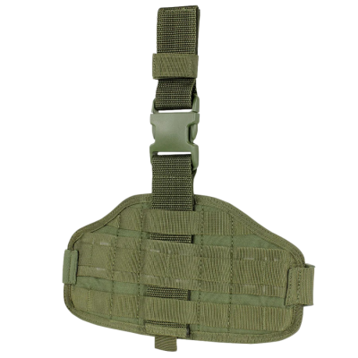 Suporte tático de perna verde-oliva com fivela