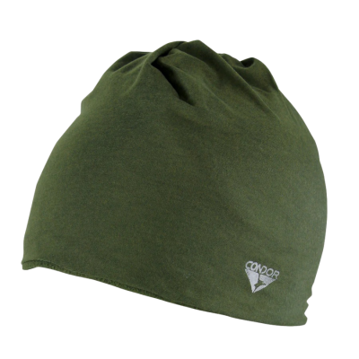 Gorro verde-oliva de tecido com logótipo Condor branco