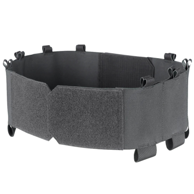 Cinta tática cinzenta escura com velcro e fivelas