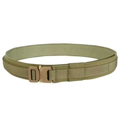 Cinto tático bege com fivela metálica