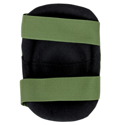 almofada preta com duas tiras verdes elásticas largas