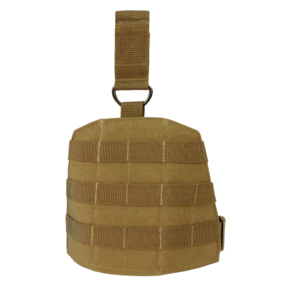 Bolsa tática castanha clara com alças e argola de metal