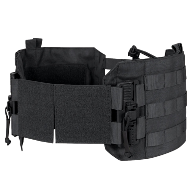 Cinturão táctico preto com fechos e sistema MOLLE